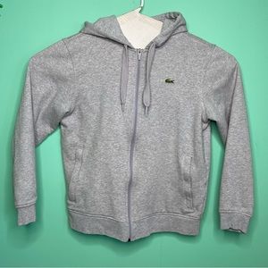 LACOSTE SPORT Men’s size medium gray hoodie pre owned like new